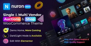 Nuron – Multi Vendor Auctions NFT WooCommerce Theme
