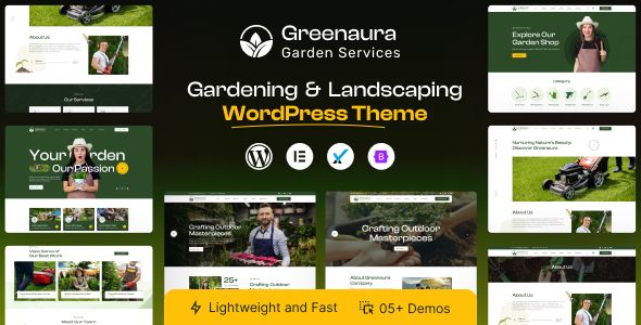 Greenaura – Gardening Landscape WordPress Theme