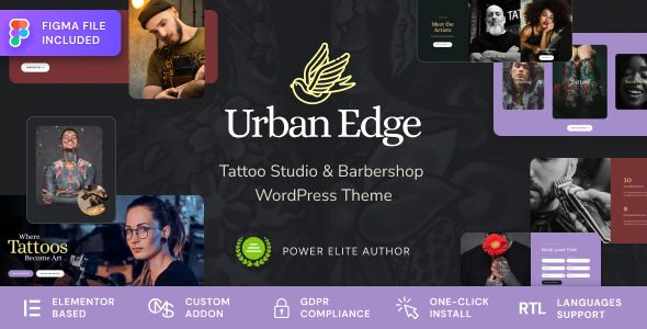 Urban Edge – Barbershop Tattoo Studio WordPress Theme