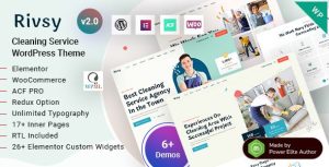 Rivsy – Cleaning Services WordPress Theme for Maid, Housekeeping Janitorial Companies