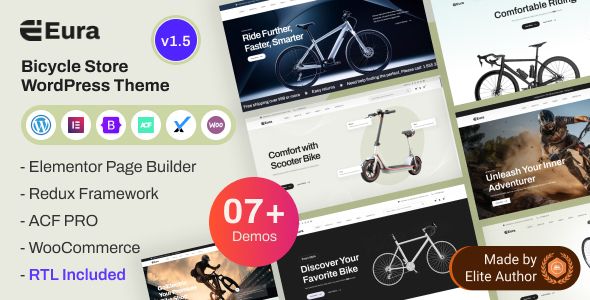 Eura – Bicycle Bike Parts Shop Elementor WordPress Theme