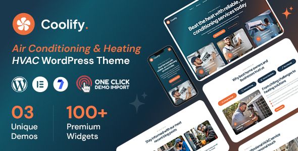 Coolify – Air Conditioning Heating HVAC WordPress Theme