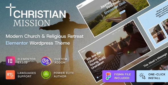 Christian Mission – Religious Events Retreats Church WordPress Theme