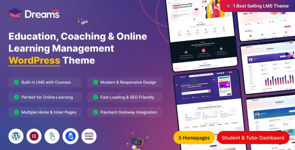 Dreams LMS - Learning Management System & Online Courses LMS WordPress Theme