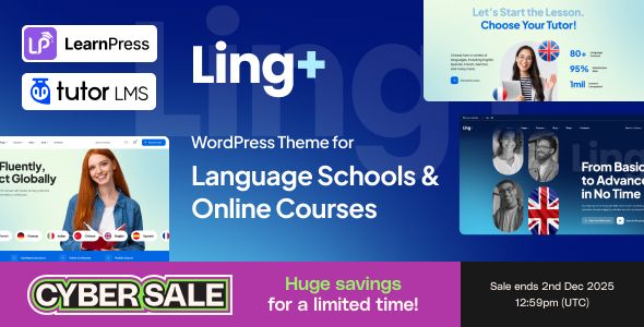 LingPlus - Language School & Online Courses WordPress Theme