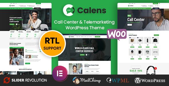 Calens – Call Center Services WordPress Theme