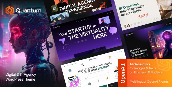 Quantum – Digital IT Agency WordPress Theme