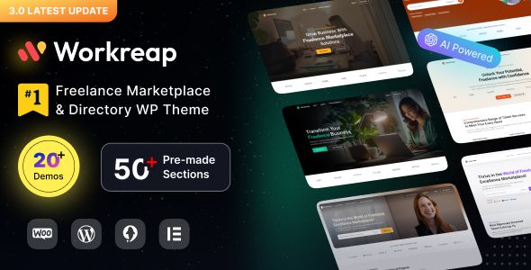 Workreap – Freelance Marketplace and Directory WordPress Theme