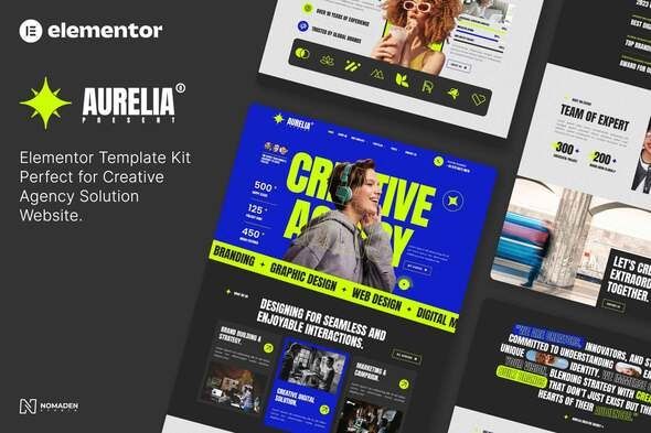 Aurelia – Creative Agency Elementor Template Kit
