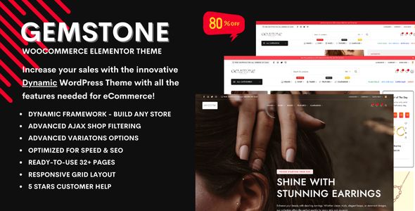 Gemstone – Jewelry Store eCommerce Elementor WooCommerce Theme