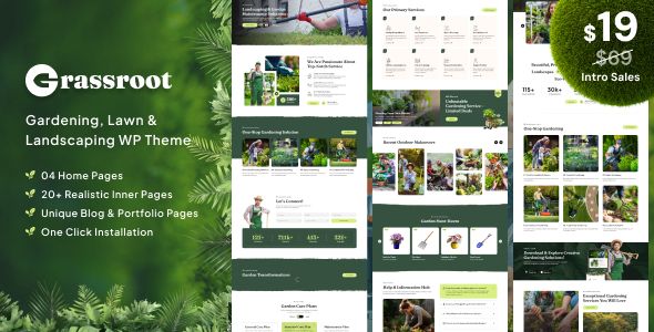 GrassRoot – Landscape Gardening WordPress Theme