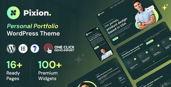 Pixion – Personal Portfolio WordPress Theme