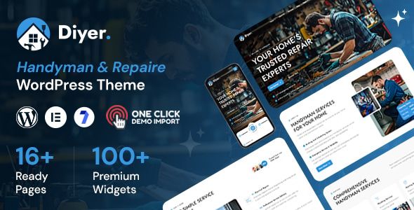 Diyer – Handyman and Repaire Service WordPress Theme