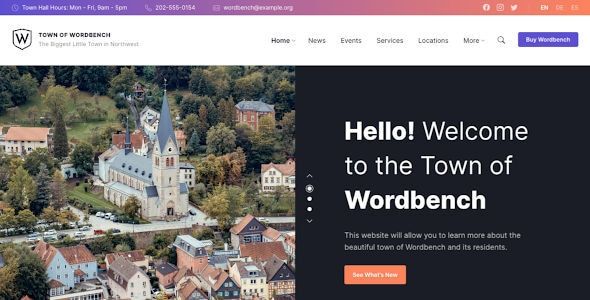 Wordbench – Municipal Local Government WordPress Theme