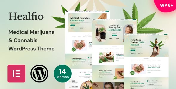 Healfio – Medical Marijuana Cannabis WordPress Theme