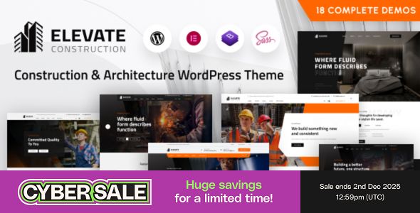 Elevate – Construction WordPress Theme