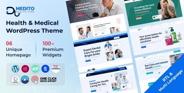 Medito – Health Medical WordPress Theme + RTL Ready