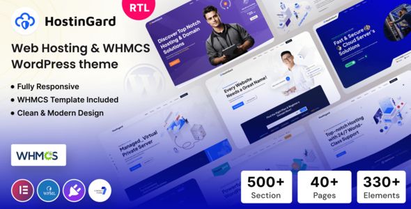Hostingard – Web Hosting WordPress Theme with WHMCS
